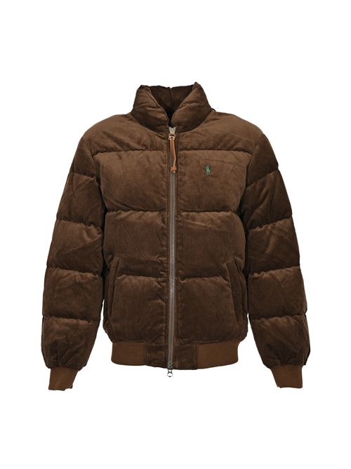 Piumino in velluto di cotone con ricamo logo POLO RALPH LAUREN | 710967785001